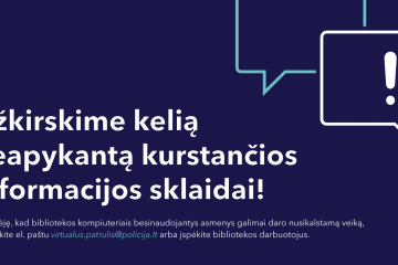 Kviečiame bibliotekos lankytojus būti aktyvius