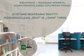 Bibliotekoje – nemokamas naujienų portalų prenumeruojamas turinys