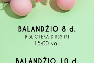 Per šv. Velykas biblioteka nedirbs