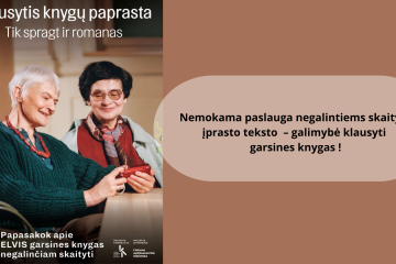 Marijampolės miesto gyventojai aktyviai renkasi garsinių knygų klausymo paslaugas