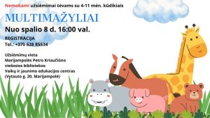 MULTIMAŽYLIAI – nemokami užsiėmimai tėvams su 4-11 mėn. kūdikiais